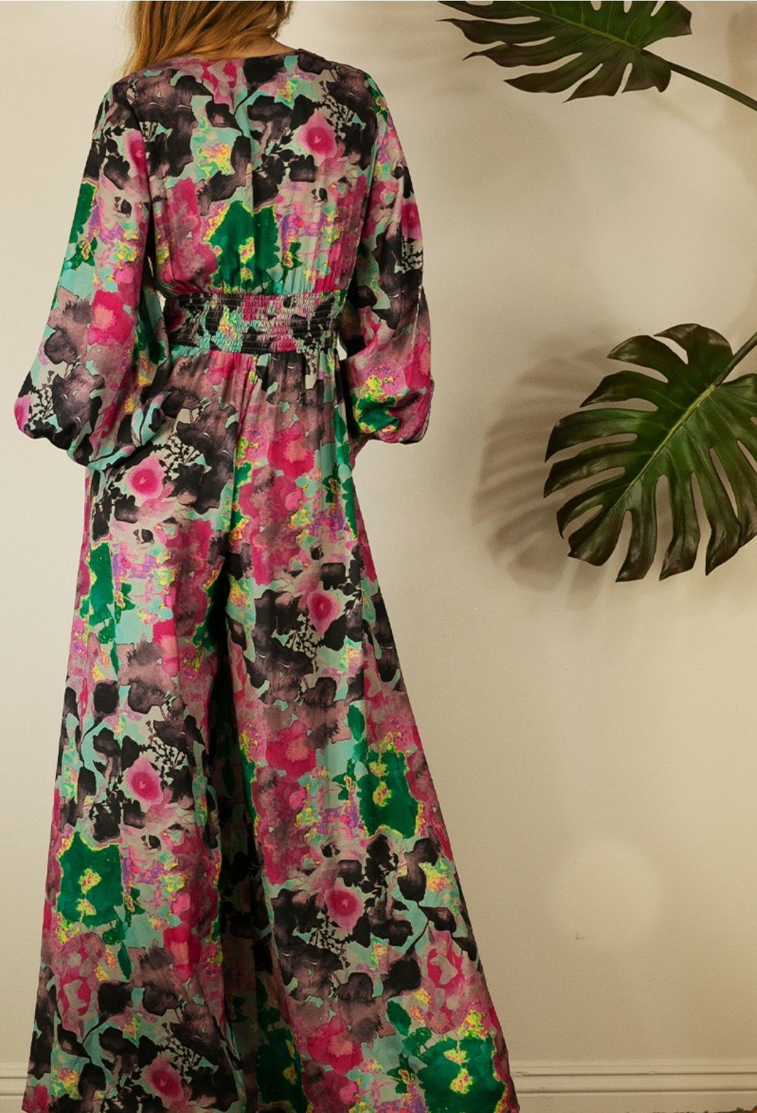 VINO TINTO PALAZZO JUMPSUIT