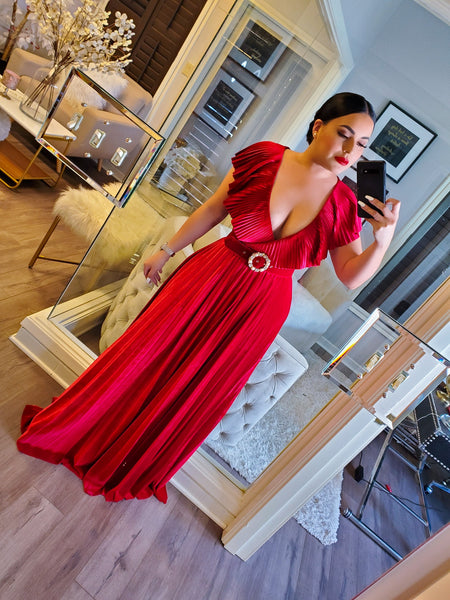 Red Velvet Dress